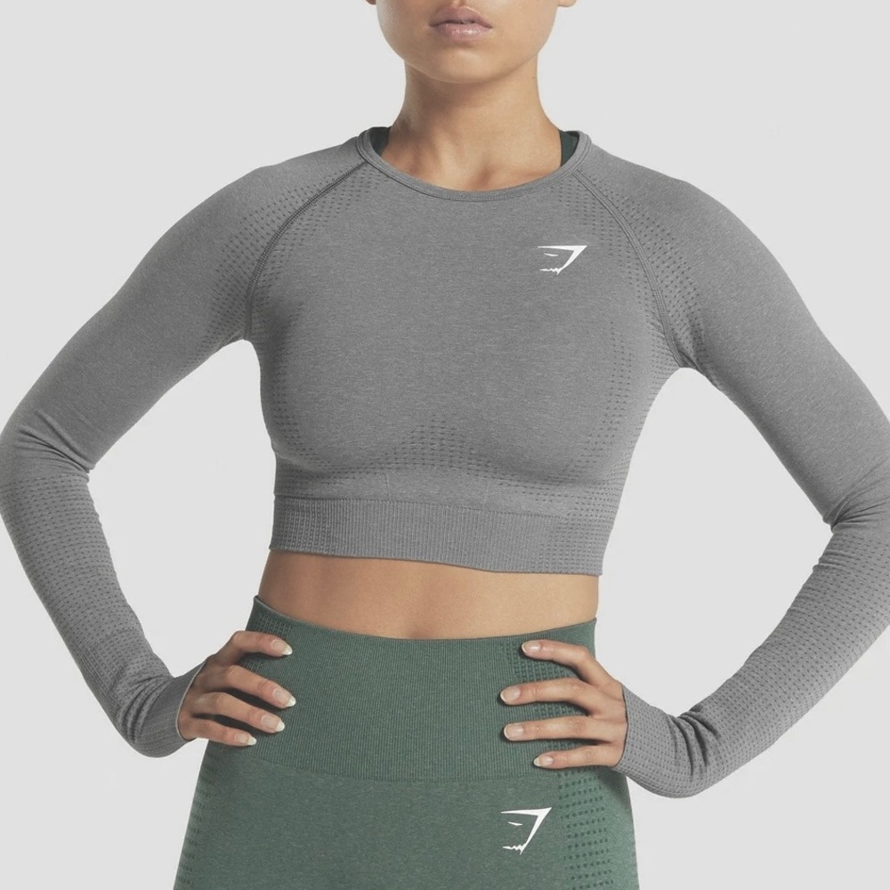 Gymshark Seamless 2.0 Long Sleeve Light Gray